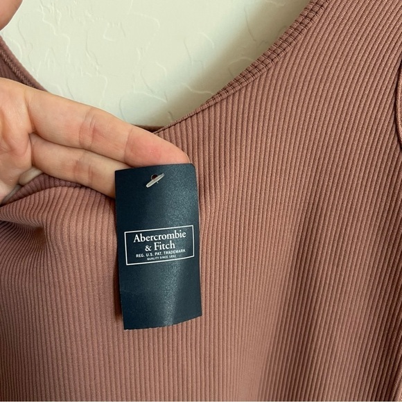 Abercrombie & Fitch Dusty Pink Skinny Rib Body Con Form Fit Tank Dress - Picture 5 of 7